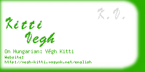 kitti vegh business card