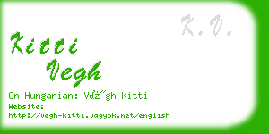 kitti vegh business card